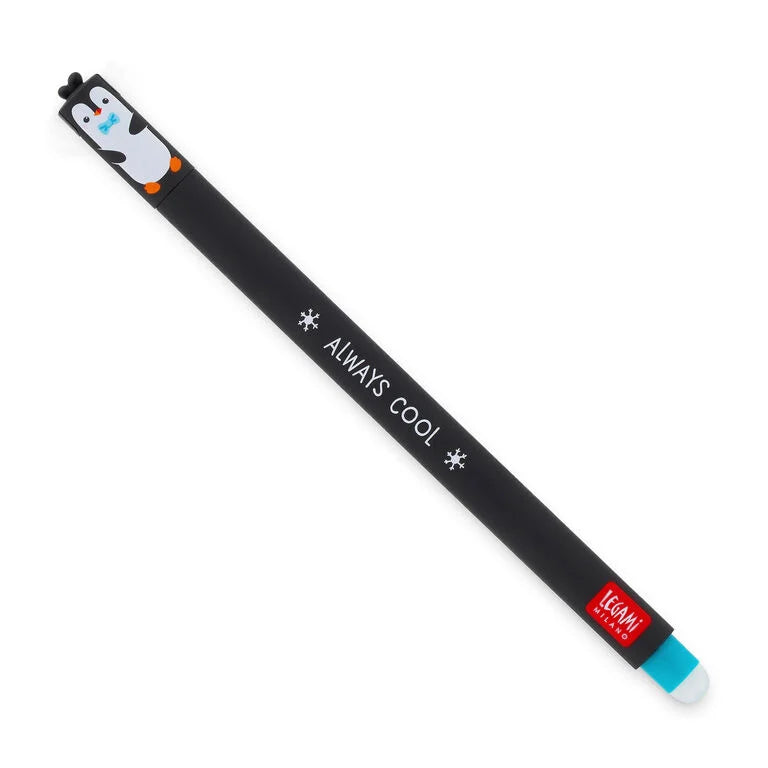 Legami Erasable Penguin Pen - Turquoise Ink