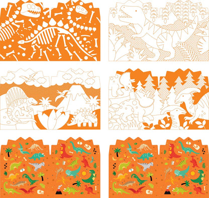 Dinosaurs Colouring Book and Stickers