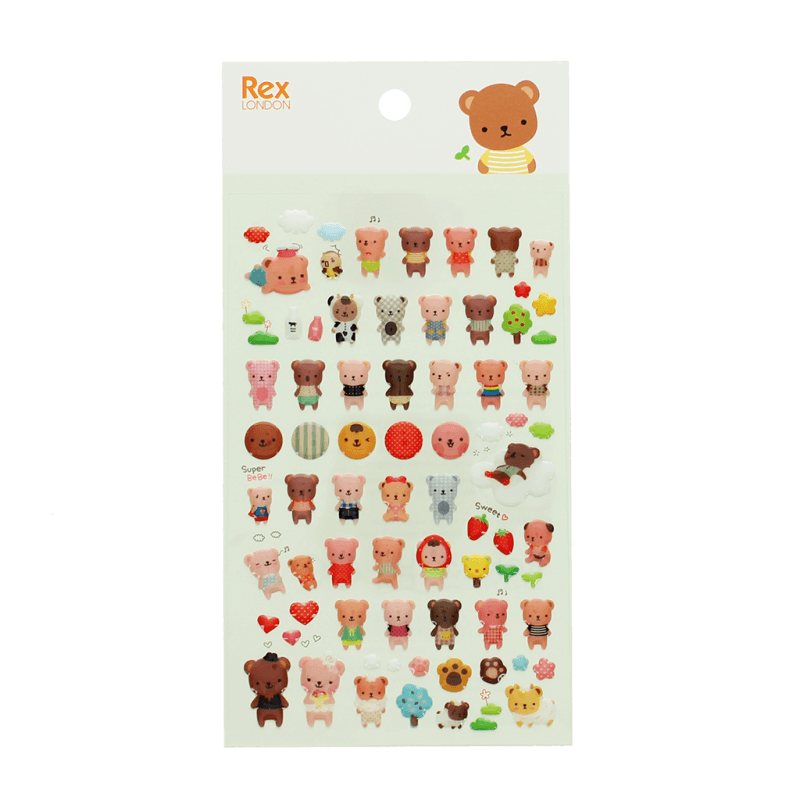 3D Puffy Stickers - Adorable Bears