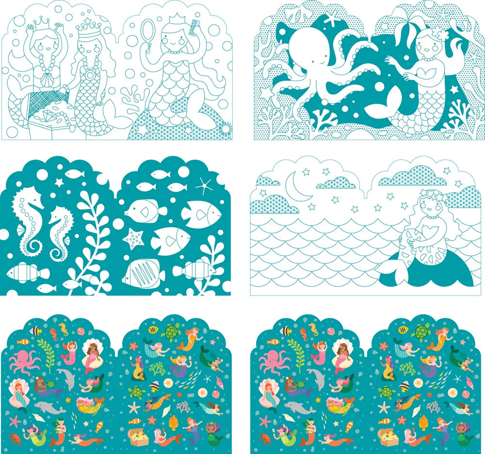 Mermaid Colouring Book and Stickers