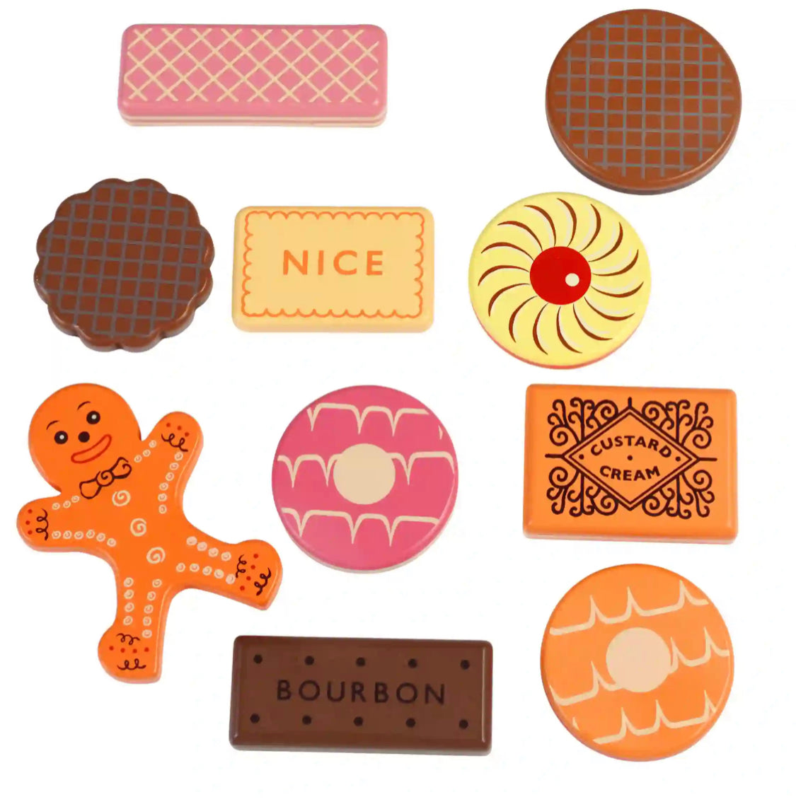 Wooden Tea Party Biscuits