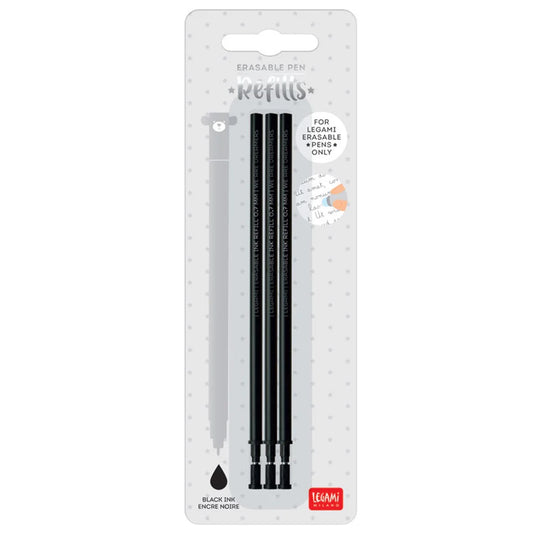 Legami Erasable Pen Refills Set of 3 - Black Ink