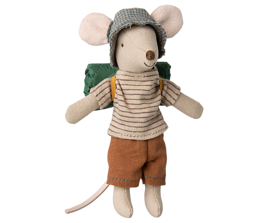 Maileg Big Brother Hiker Mouse - Thin Stripes