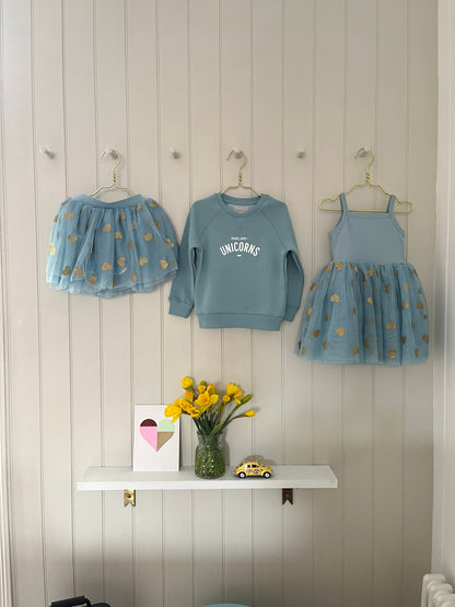 Duck Egg ‘Peace, Love and Unicorns’ Sweatshirt