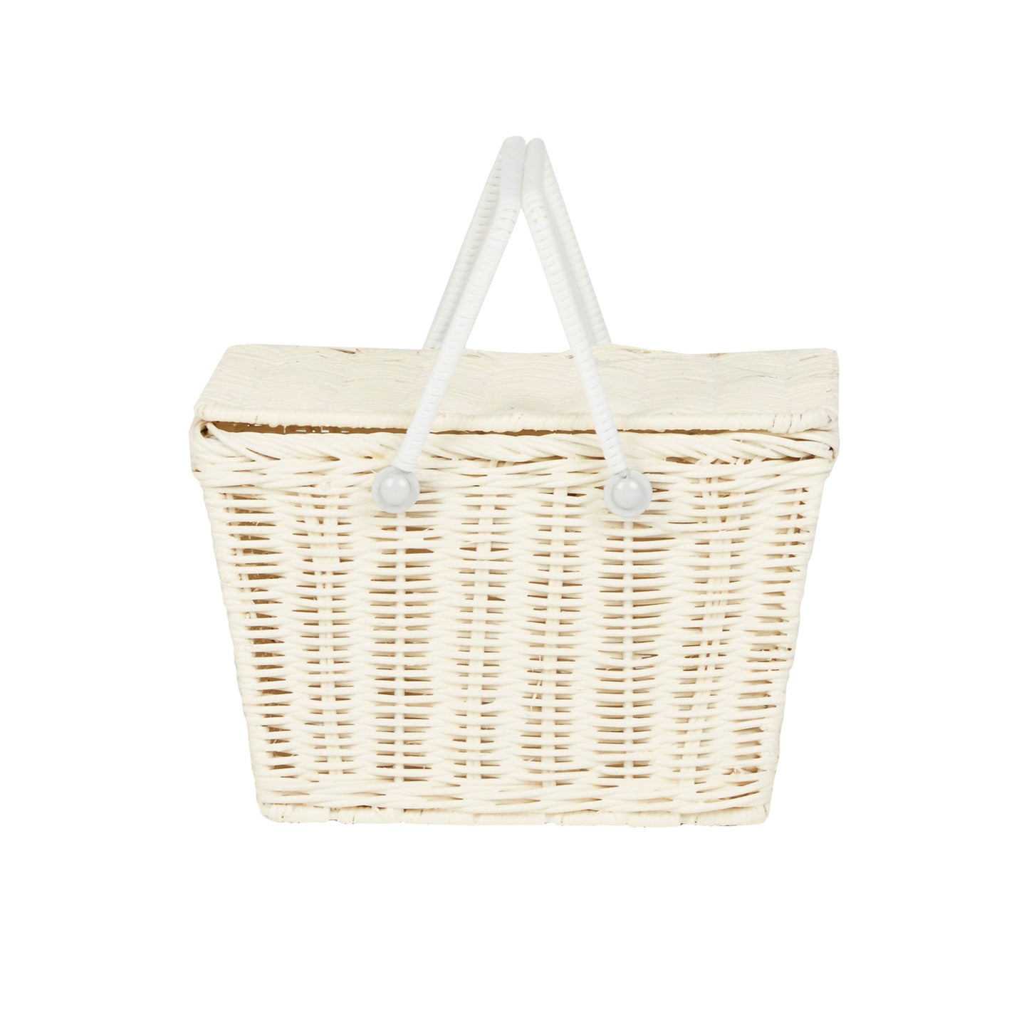 Piki Rattan Basket - Chalk