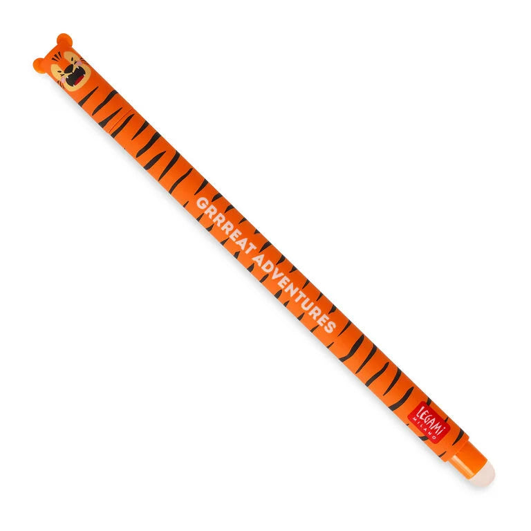 Legami Erasable Tiger Pen - Orange Ink