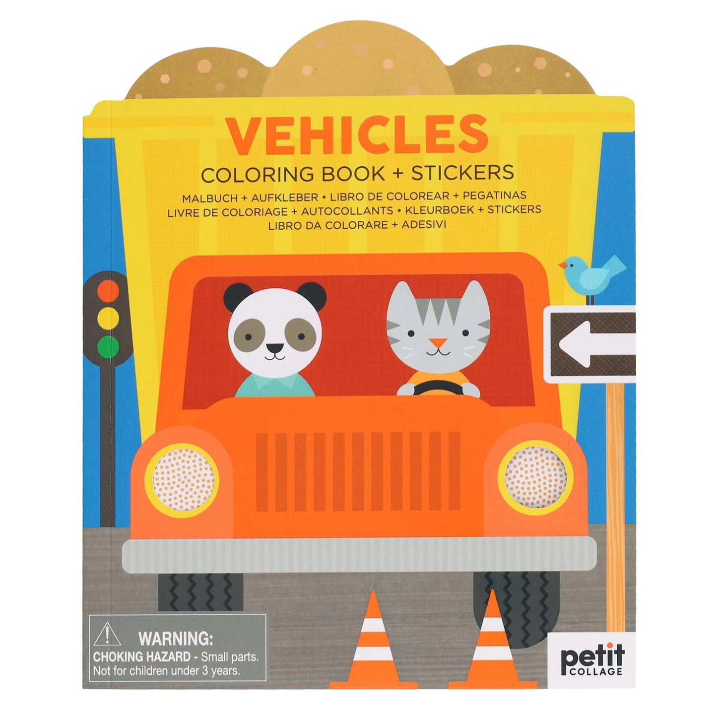 Vehicles Colouring Book and Stickers