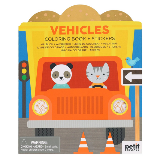 Vehicles Colouring Book and Stickers