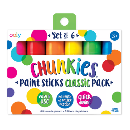 Ooly Chunkiest Paint Sticks - Classic Pack of 6