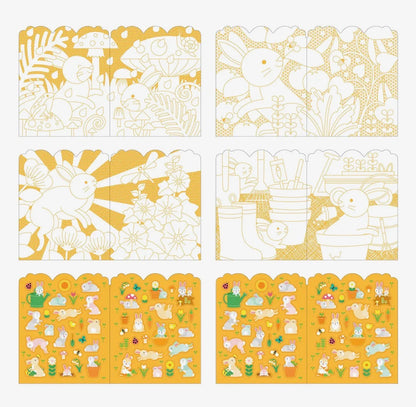 Bunnies Colouring Book and Stickers