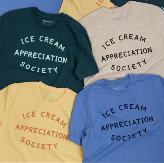 Unisex Adult Ice Cream Appreciation Society T-shirt -PREORDER