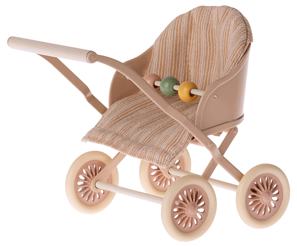 Maileg Stroller - Mouse (Rose)