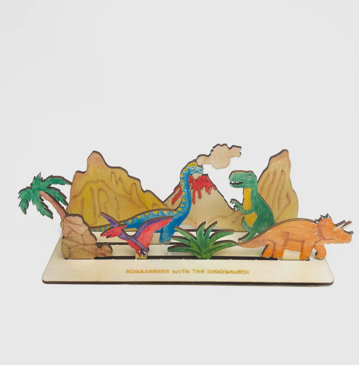 Make your own dinosaur scene craft activity box