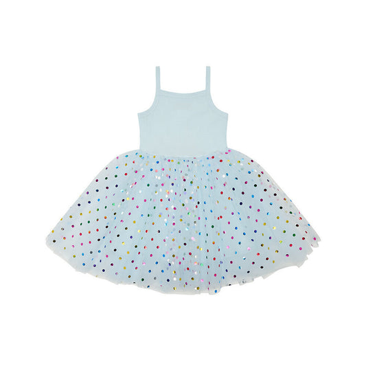 Sky Blue Spot Dress