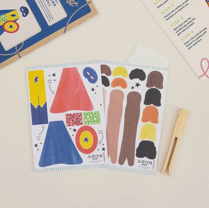 Make Your Own Super Hero Peg Doll