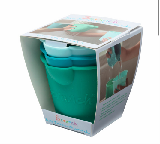 Scrunch Mini Bath Bucket Set - Blue