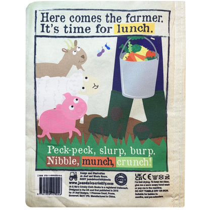 Nursery Times Crinkly Newspaper Cloth Book - Farm Animals