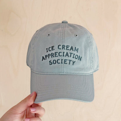 Ice Cream Appreciation Society Baseball Cap - Vintage Pale Blue