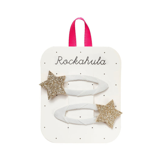 White Angel Star Hair Clips
