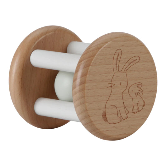 Little Dutch Wooden Roller Rattle - Baby Bunny