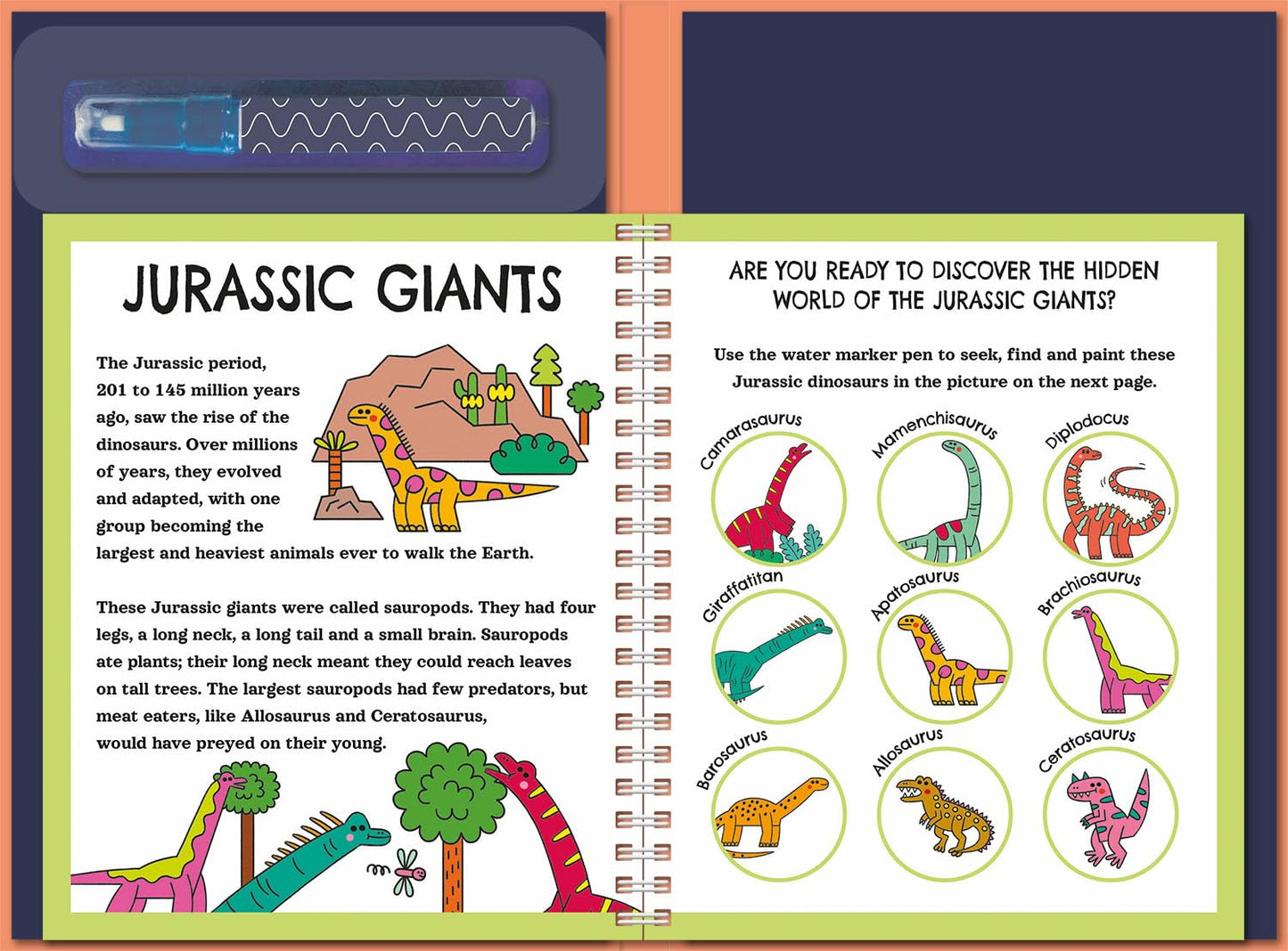 Dinosaurs Water Painting