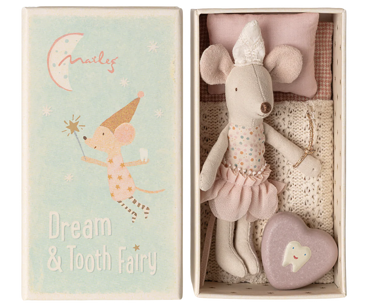 Maileg Tooth Fairy Mouse Little Sister in Matchbox