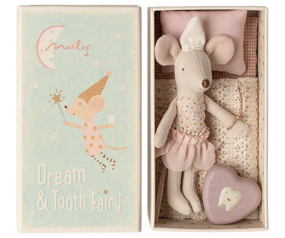 Maileg Tooth Fairy Mouse Little Sister in Matchbox