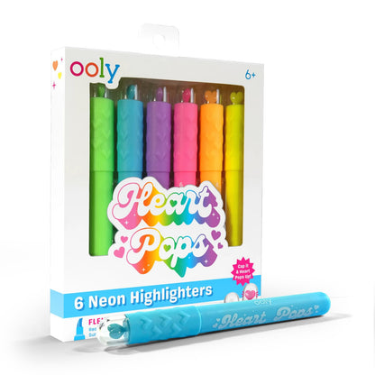 Ooly Heart Pops: Neon Highlighters (Set of 6)