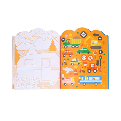 Vehicles Colouring Book and Stickers