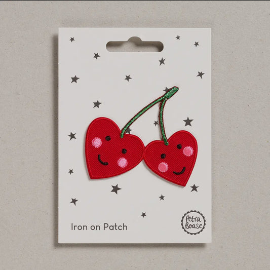 Iron on Patch - Cherry Hearts