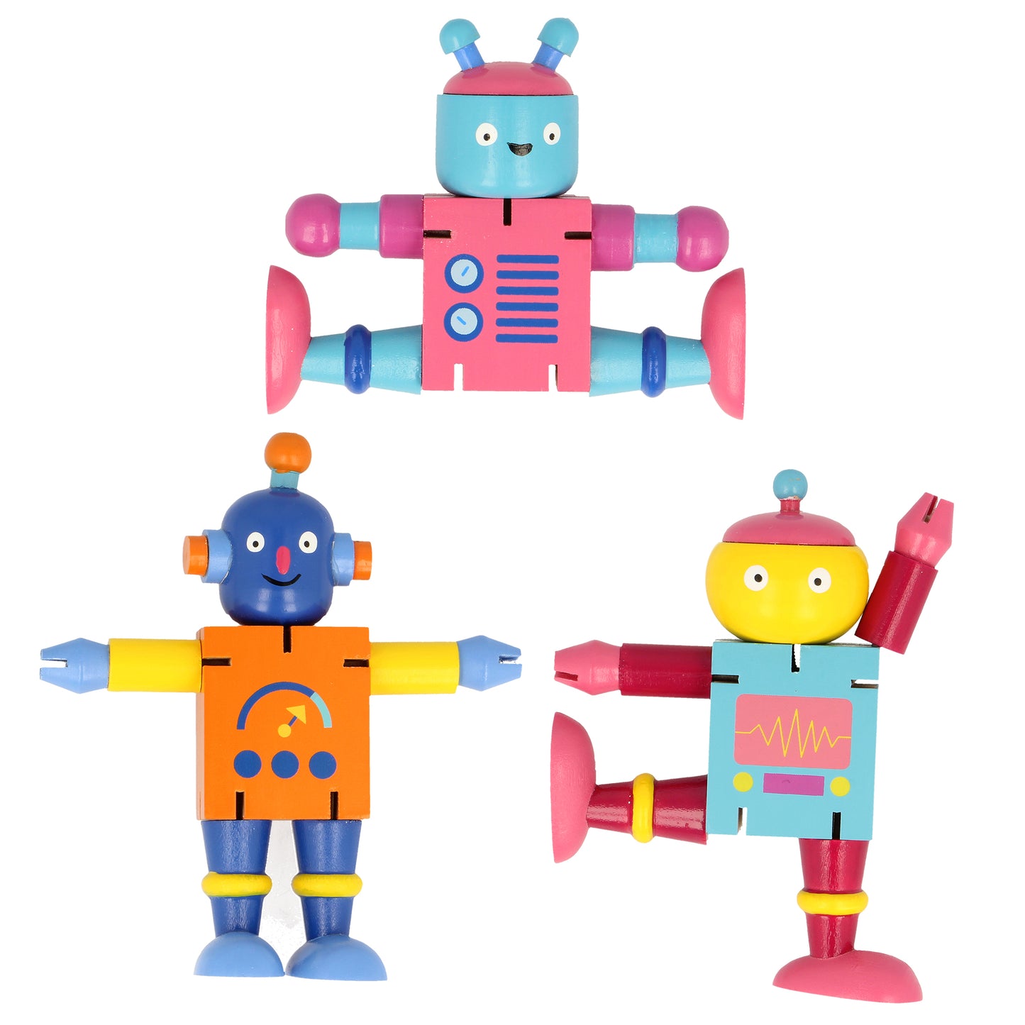 Majigg Flexi Wooden Robots