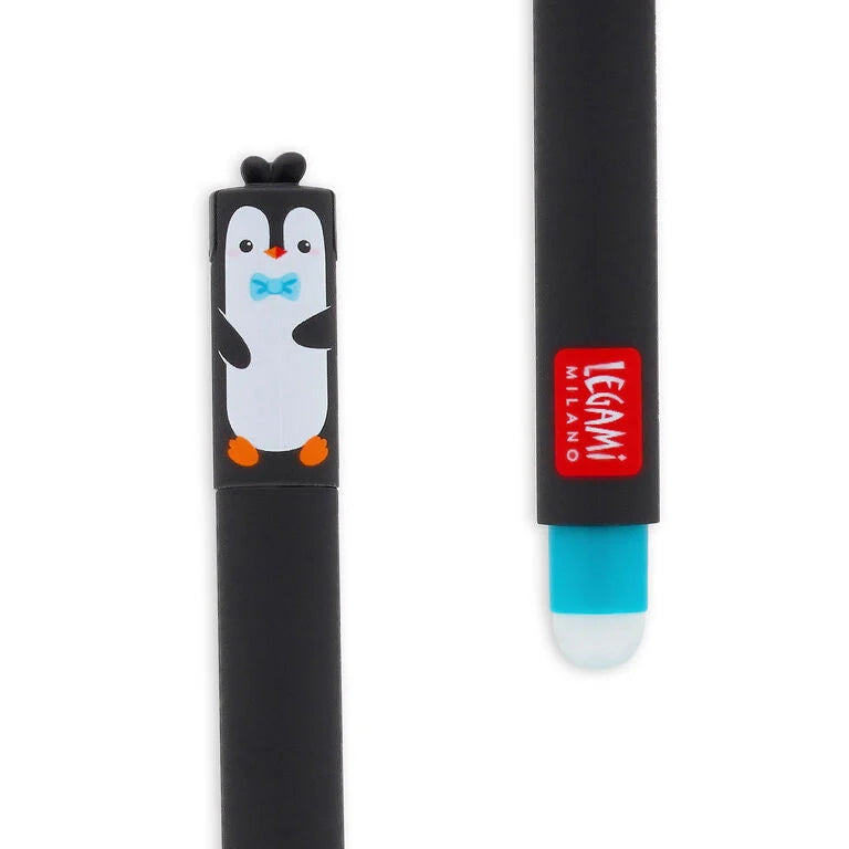 Legami Erasable Penguin Pen - Turquoise Ink