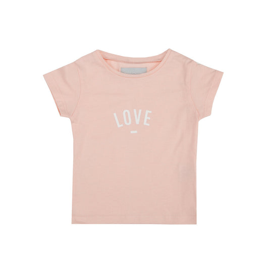 Blush Pink LOVE Short Cap Sleeved T-Shirt