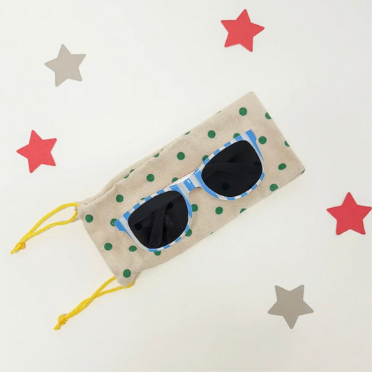 Two Tone Stripy Blue Sunglasses