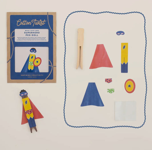 Make Your Own Super Hero Peg Doll