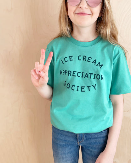 Ice Cream Appreciation Society Kids T-shirt - Tropical Turquoise