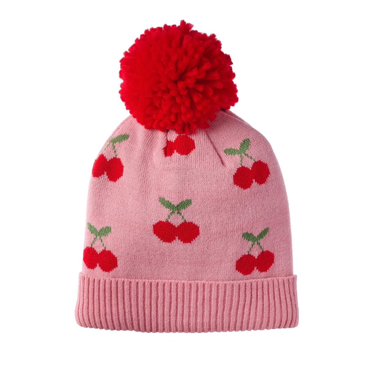 Cheerful Cherry Knitted Hat 3-6 years