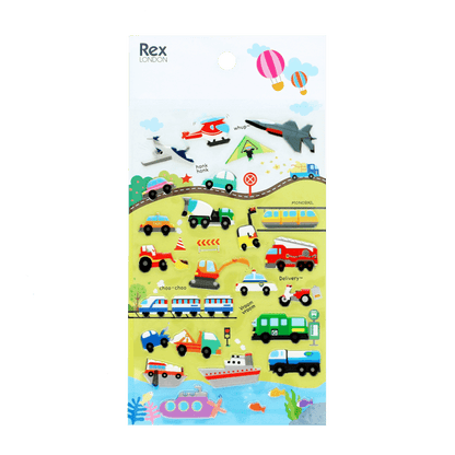 3D Puffy Stickers - Vehicles