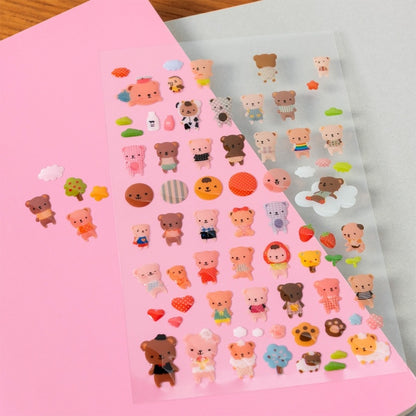 3D Puffy Stickers - Adorable Bears