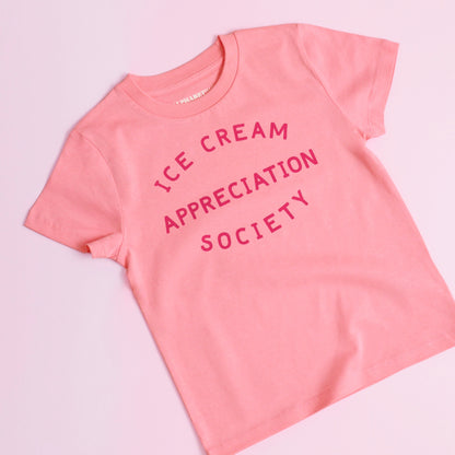 Ice Cream Appreciation Society Kids T-shirt - Bubblegum Pink