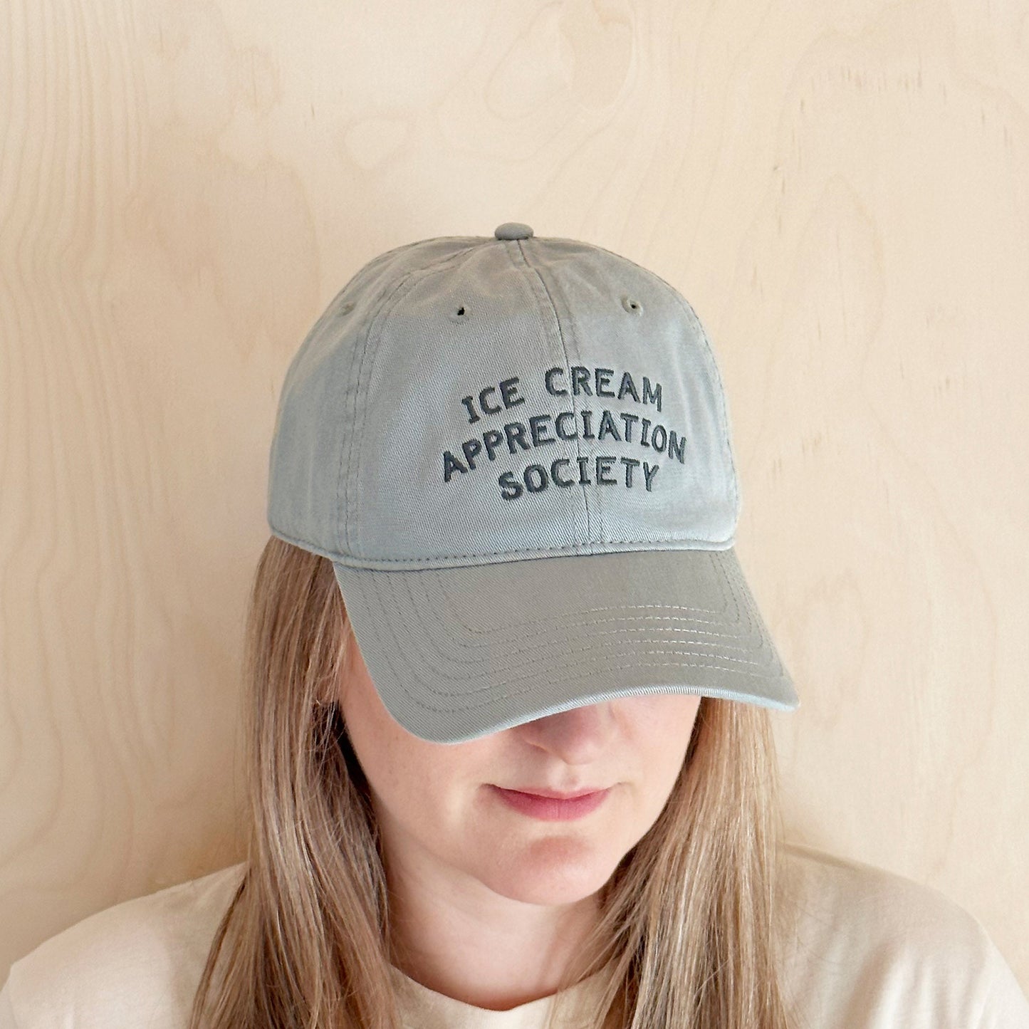 Ice Cream Appreciation Society Baseball Cap - Vintage Pale Blue