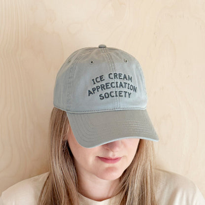 Ice Cream Appreciation Society Baseball Cap - Vintage Pale Blue