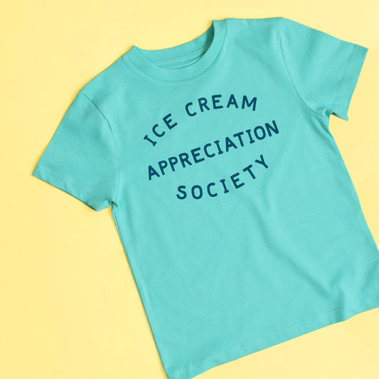 Ice Cream Appreciation Society Kids T-shirt - Tropical Turquoise