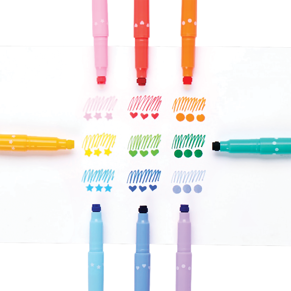 Ooly Confetti Stamp Double Ended Marker Pens