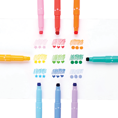 Ooly Confetti Stamp Double Ended Marker Pens