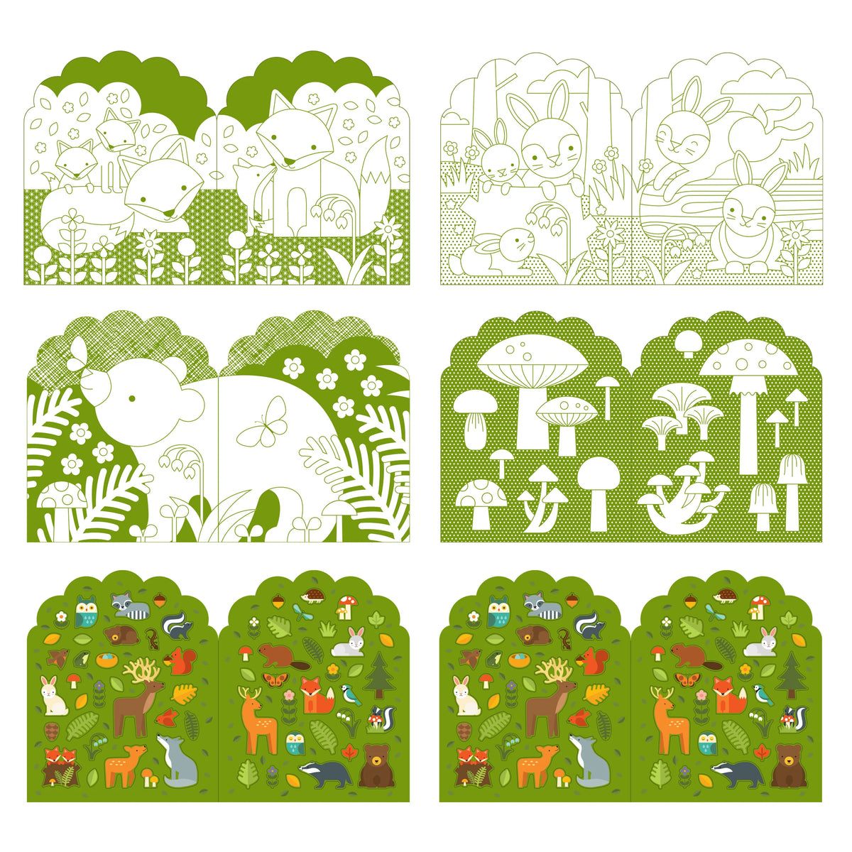 Woodland Colouring Book and Stickers