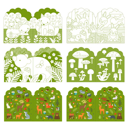 Woodland Colouring Book and Stickers