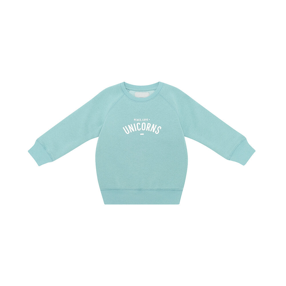 Duck Egg ‘Peace, Love and Unicorns’ Sweatshirt