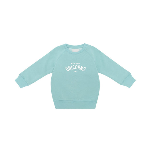 Duck Egg ‘Peace, Love and Unicorns’ Sweatshirt