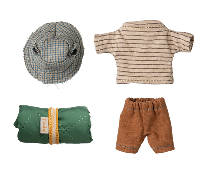Maileg Big Brother Hiker Mouse - Thin Stripes